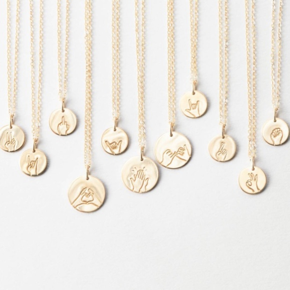 “Peace Out” Sign Language Minimalist Boho Necklace - Picture 15 of 16